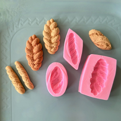 Молды силиконовые для творчества "Набор: Батон, Багет, Хала" / Форма для отливок из мыла, воска, гипса, эпоксидной смолы