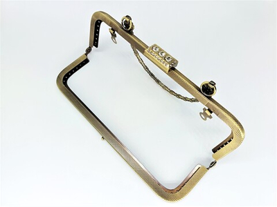 Застежка-фермуар пришивная, р. 20х8 см, бронза