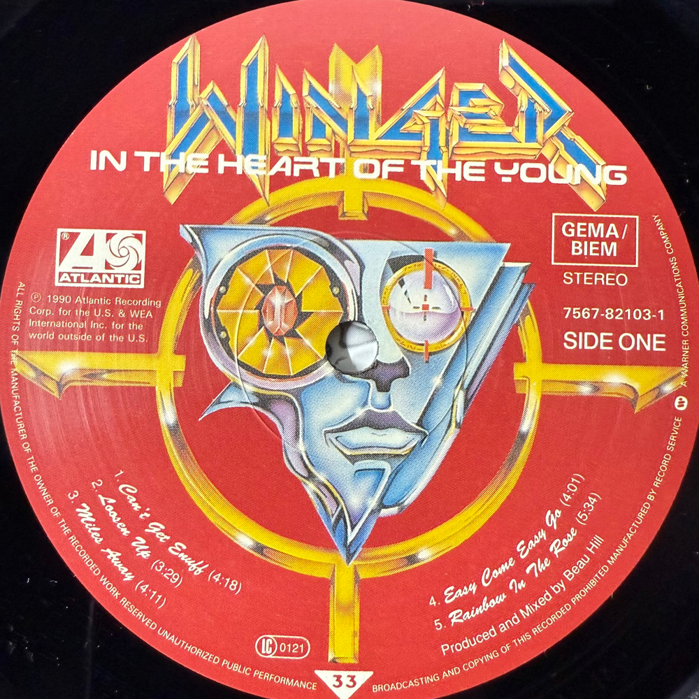 Winger ‎– In The Heart Of The Young (Европа 1990г.)