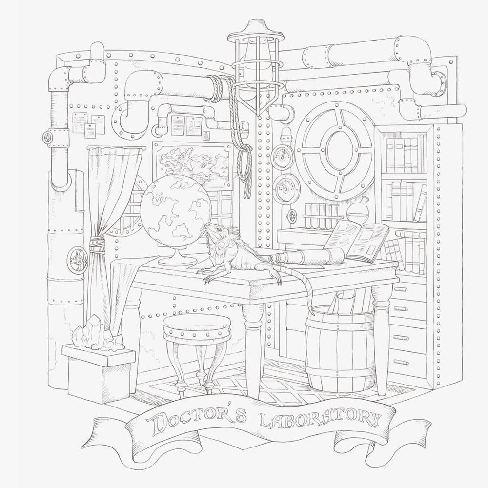 Victorian Fantasy Encyclopedia Kuroi Mori. Coloring book