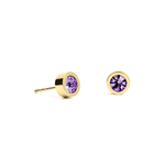 Серьги пусеты Fiore Luna Amethyst 6х3 мм SWE126 AM G