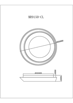 Потолочный светодиодный светильник с пультом MyFar Phoebe MR9150-CL