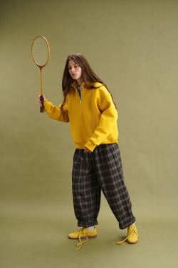 Брюки-бананы, коричневая клетка