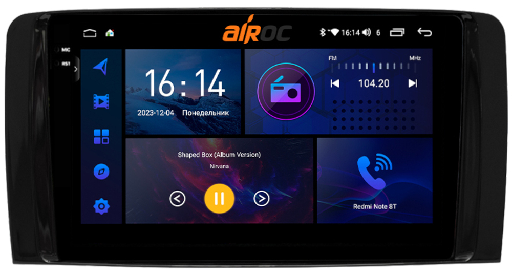 Магнитола для Mercedes-Benz R (W251) 2005-2015 - AIROC 2K RI-2507 Android 12, QLed+2K, ТОП процессор, 8/128Гб, CarPlay, SIM-слот