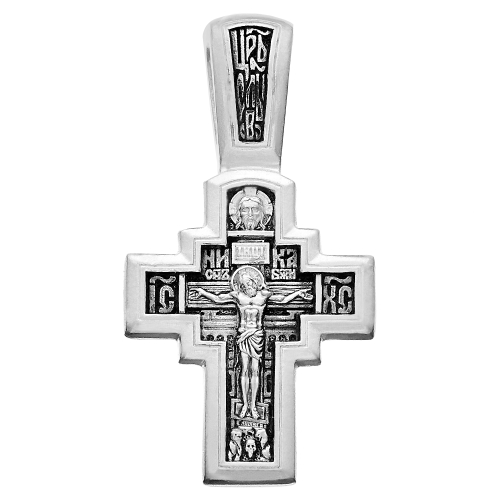 Крест из серебра/Частичное чернение/С.Радонежский