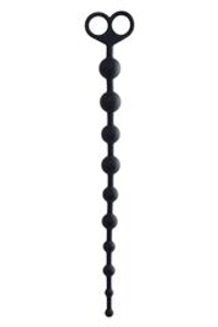Черные анальные бусы Cephei - 33,5 см.