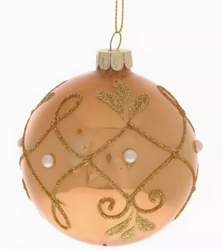 256347 Новогоднее украшение Шар "Золотой узор"