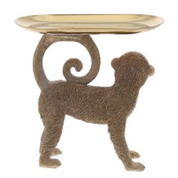 GAEM Фигурка декоративная "Обезьяна" с подносом, L17 W8 H18 см