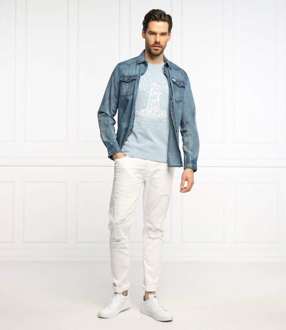 футболка thewat GUESS - голубой(M2GI15 K8FQ0)