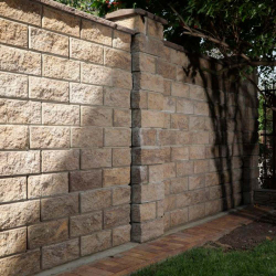 Блок для колонн СКЦ(т) 19/1Л100кол; СКЦ(т) 19/2Л100 кол, комплект пустотелый, 380х380х140 мм, Искусственный камень Доломит