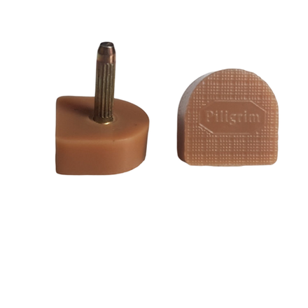 Набойки штучные Piligrim PLG-1 24х24х6мм, штырь 3мм, бежевый