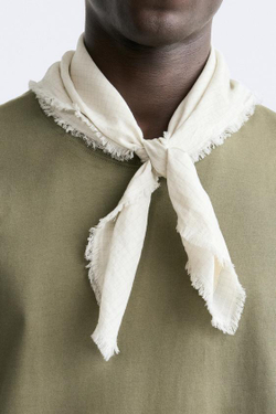 ZARA БАНДАНА В КЛЕТКУ, ЭКРЮ