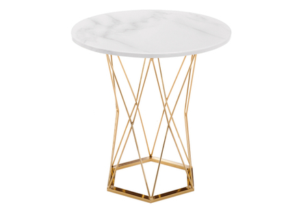 Стол Melan 60х70 white / gold