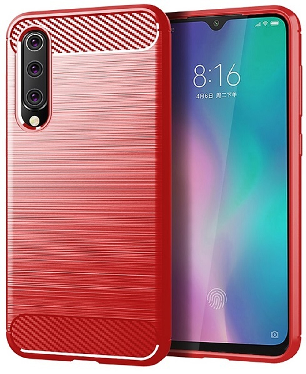 Чехол для Xiaomi Mi 9 SE цвет Red (красный), серия Carbon от Caseport