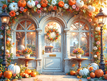 Фотофон "Осенний фасад" арт. ФФ906-37