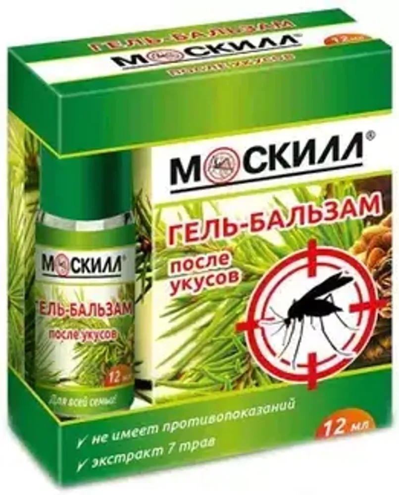 Москилл гель-бальзам после укусов 12мл. 18шт/кор