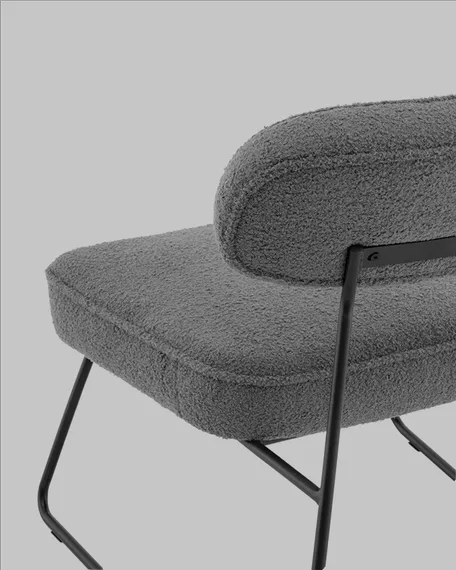 Лаунж-кресло Take, темно-серое букле
