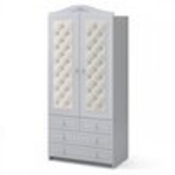 Шкаф двухдверный Гандылян Тиффани декор стразы Белая ночь