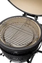 Керамический угольный гриль Diamond Egg Smart Deep Black, 33 см, чёрный