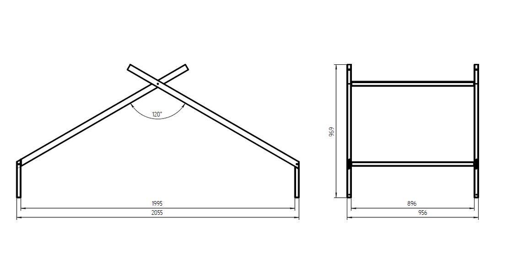 Надстройка к односпальной кровати 90х200 Афина из массива сосны, белая (2 вариант)