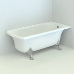 Ванна Migliore Olivia 27002 угловая 174х80 см на лапах Standart, хром