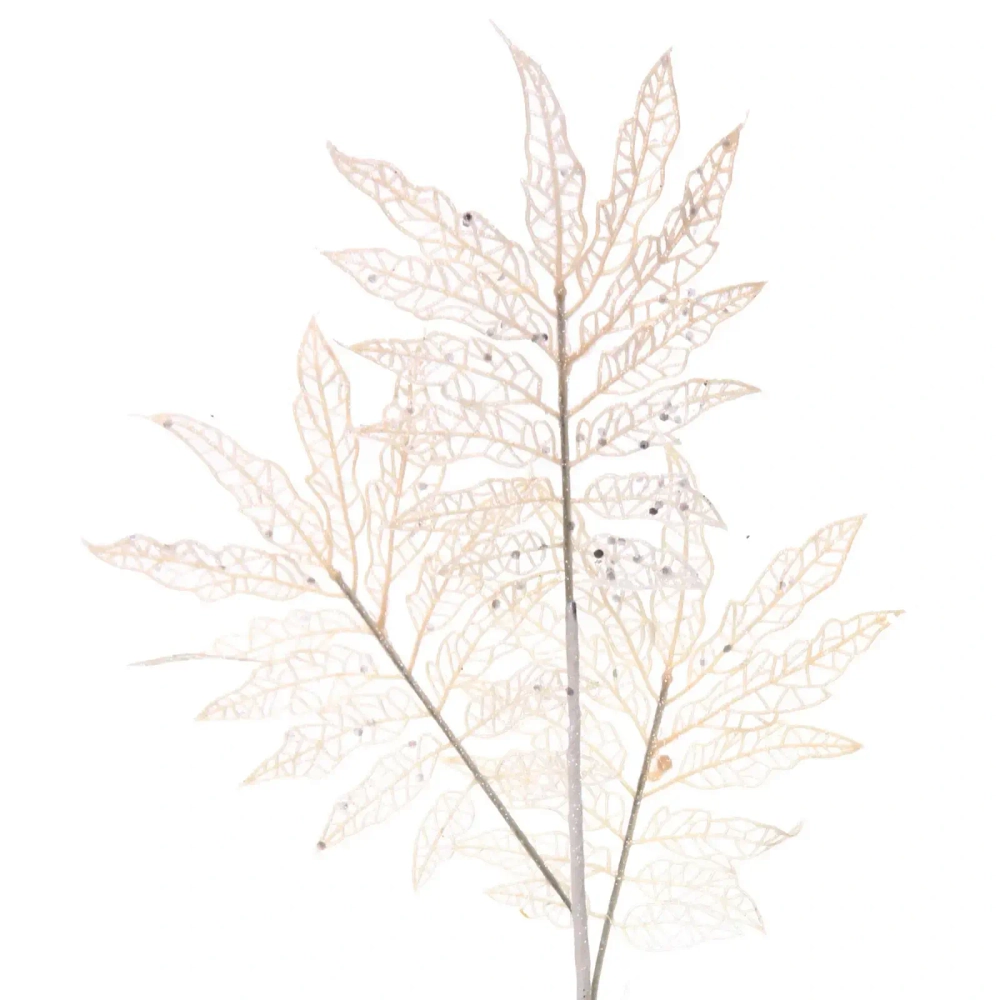 Ветка декоративная «Искристая симфония» 55 см, Белый