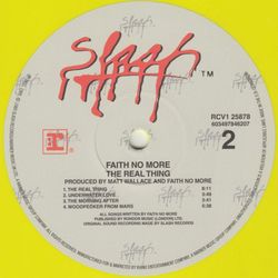 Faith No More. The Real Thing (Limited Edition, Yellow LP) новая запечатанная виниловая пластинка