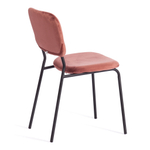 Стул CAROL (mod. UC06) / 1 шт. в упаковке металл, вельвет, 45 х 56 х 82 см, Coral (коралловый) HLR44 / черный