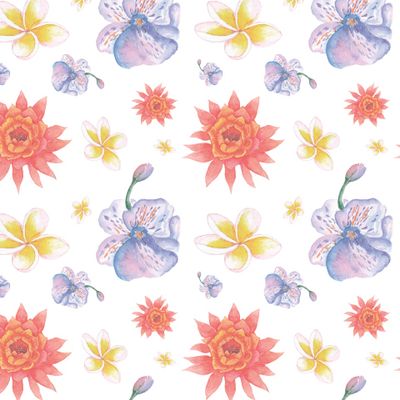 Цветы на белом