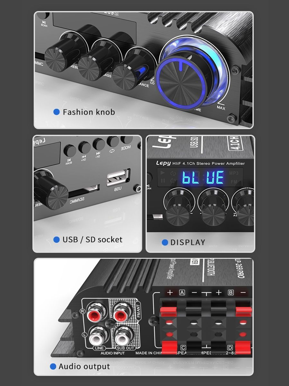 Bluetooth усилитель LEPY269Pro 4.1Ch