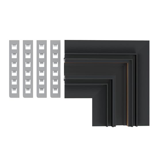 ST1007.429.12 Угол-соединитель для встраиваемого магнитного шинопровода под ГКЛ 12мм ST-Luce Черный SKYLINE 48+