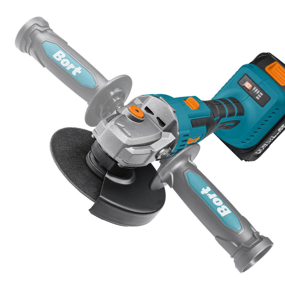 Машина шлифовальная угловая аккумуляторная BORT BWS-21Li (2х4,0 Ач + ЗУ)