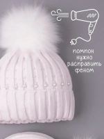 Шапка для девочки зимняя вязаная и шарф