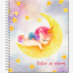 Тетрадь общая 96 листов на мет.гребне  "Волшебные Единороги"