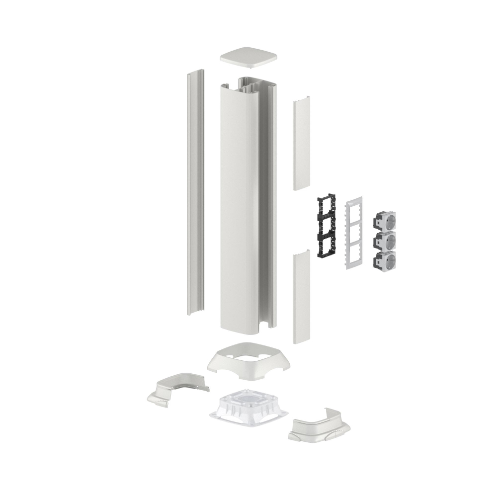 Алюминиевая колонна 0,71 м, цвет светло-серебристый металлик