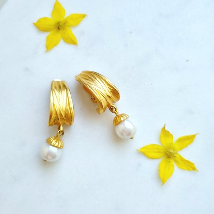 Клипсы Anne Klein с жемчужинкой