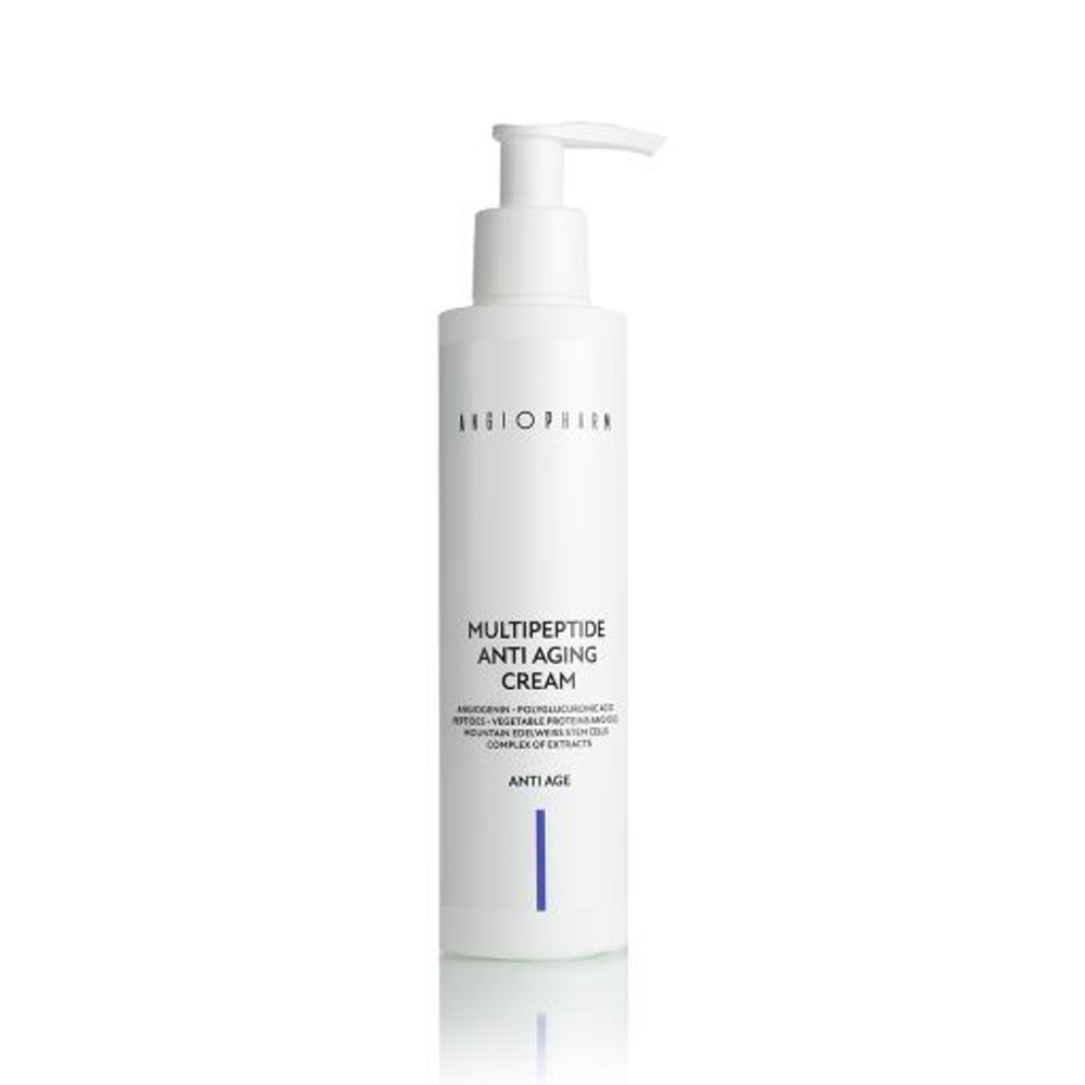ANGIOPHARM МУЛЬТИПЕПТИДНЫЙ ОМОЛАЖИВАЮЩИЙ КРЕМ, 200 мл. | MULTIPEPTIDE ANTI-AGING CREAM