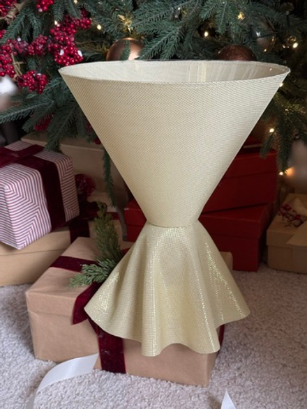 Платье Мерцание (круг). Цвет:Молочно-золотой.