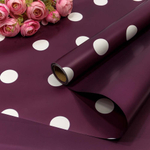 Пленка В рулоне 10 м х 58 см "Горошек" (Фиолетовый)