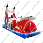 Коммерческий надувной батут "Ракета на взлёте" 14*4*7 м