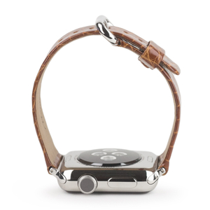 Ремешок для Apple Watch 40/41/42 mm из кожи аллигатора, цвета карамель лак