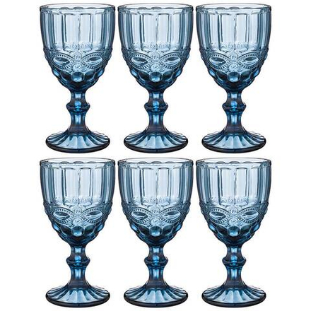 НАБОР БОКАЛОВ ДЛЯ ВИНА "СЕРПЕНТИНА" ИЗ 6ШТ. СЕРИЯ "MUZA COLOR" 300МЛ. / В=17 СМ (КОР=4НАБ.)