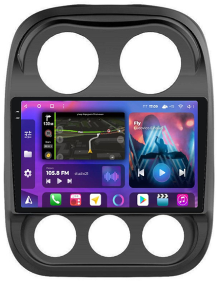 Магнитола для Jeep Compass 2011-2015 - FarCar XXL1078M QLED+2K, Android 12, ТОП процессор, 8Гб+256Гб, CarPlay, 4G SIM-слот