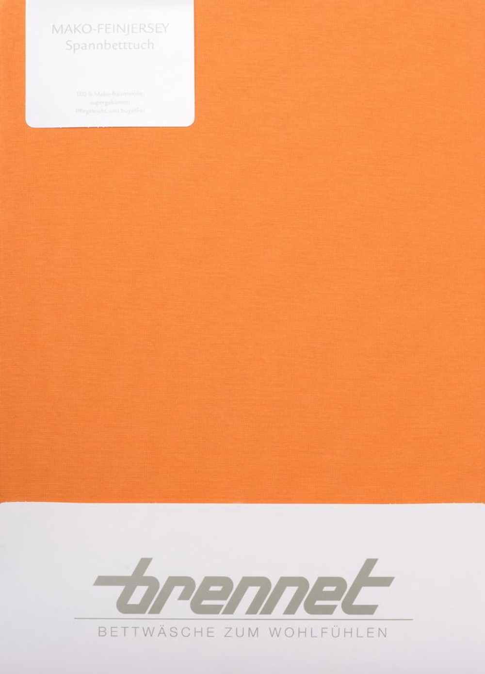 Простыня на резинке 100х200 Brennet 0036 740 ярко-оранжевая Германия фото