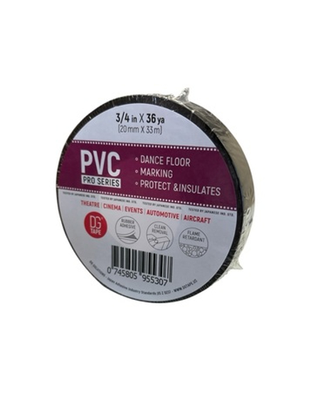 Балетный скотч Dance Floor PVC-mini Tape 20мм х 33м (Черный)