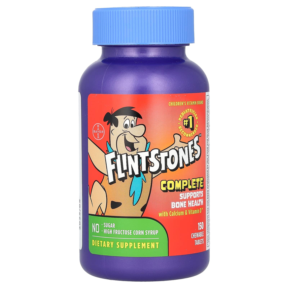 Flintstones, Содержит кальций и витамин D, 150 жевательных таблеток
