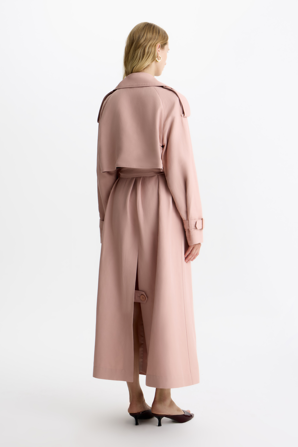 Тренч «Роза пудровая» удлиненный