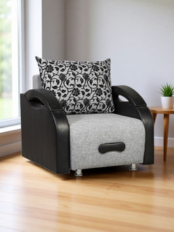 Кресло-кровать, Юпитер Аслан Серый, 96х90х80 см, для дома, дачи, балкона