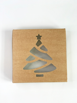 Коробка с окошком "Елка" 20 х 20 х 4 см