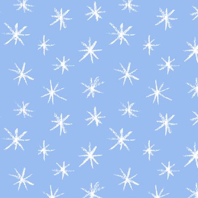 Снежинки нарисованные белым мелом на голубом фоне